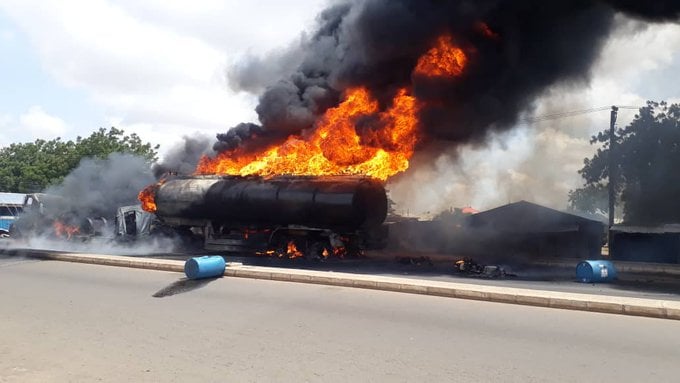 Ogun Tanker Fire: TRACE Confirms Minor Injuries and Property Damage