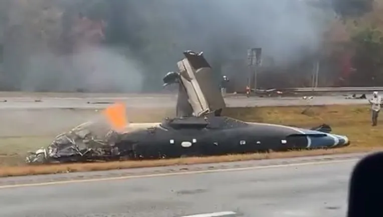 Plane Crash on Massachusetts Highway Kills Two and Injures One