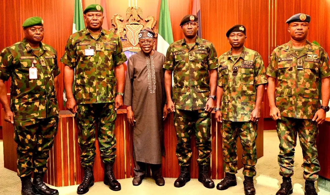 Tinubu Orders New Service Chiefs to End Nigeria’s Security Crisis