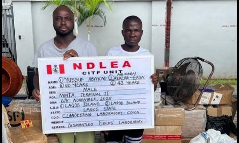 NDLEA Arrests Drug Lord, Busts Lagos Lab Bound for Saudi Arabia