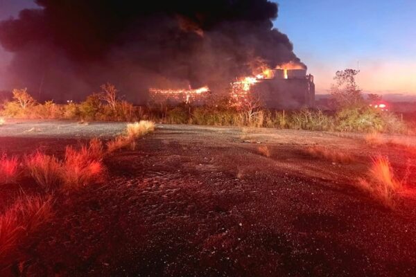 Massive Fire Burns at Decommissioned Texas Power Plant