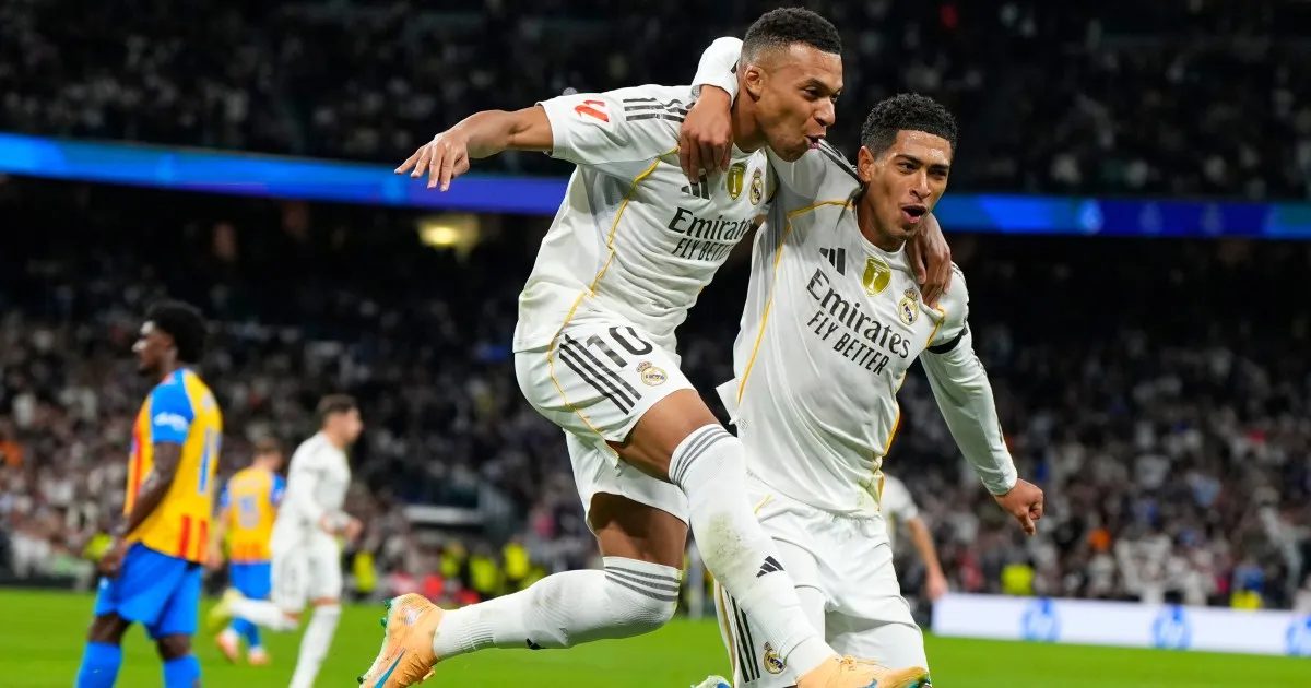 Mbappé and Bellingham Shine as Real Madrid Crush Valencia 4-0