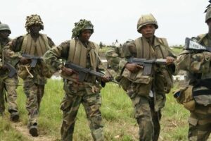Nigerian Army troops in North East combatting terrorism