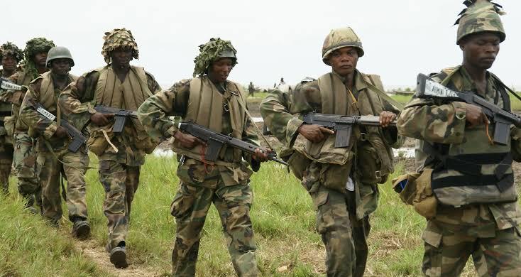 Nigerian Army troops in North East combatting terrorism
