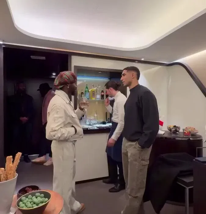 When Football Meets Music: Hakimi Meets Omah Lay in Paris