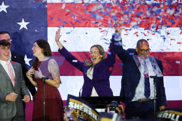Democrats celebrate victory in US elections