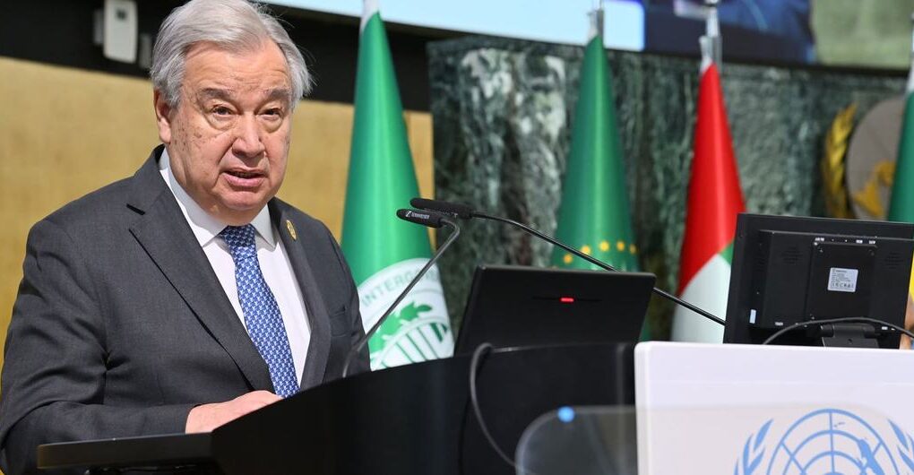 UN ceasefire Sudan — António Guterres addressing summit