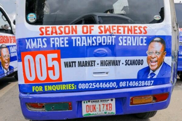 Cross River Governor Launches Free Christmas Bus Service