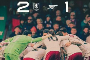 Villa Shock Arsenal with 2–1 Victory to End 18-Match Unbeaten Run