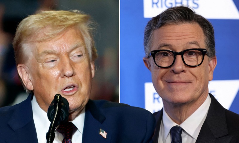 Donald Trump Calls Colbert a "Dead Man Walking" and Wants CBS to End His Show Early