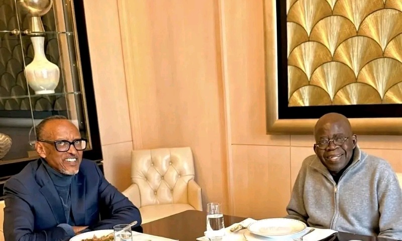 Tinubu Meets Rwandan President in Paris as Vacation Begins