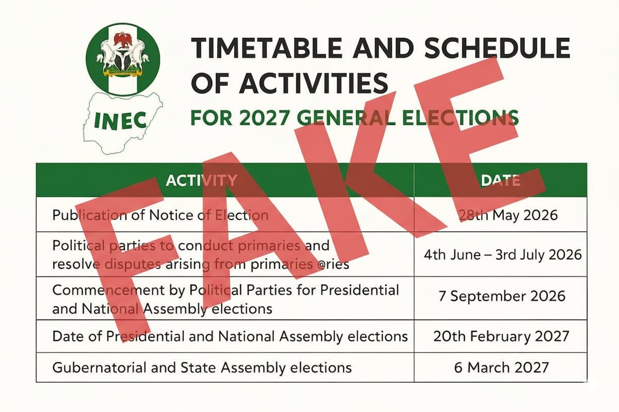 INEC Denies Releasing Timetable for 2027 General Elections