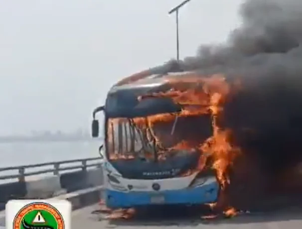 Bus Blaze Brings Third Mainland Bridge Traffic To A Standstill