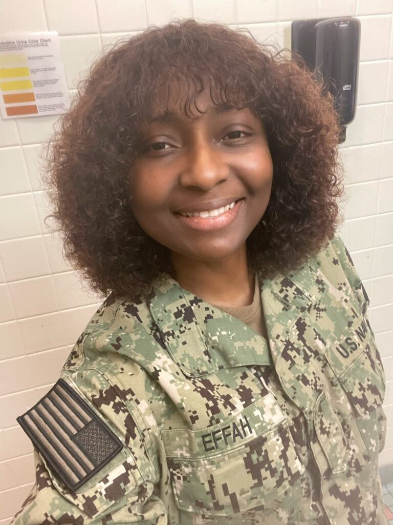 Grace Charis Effah inducted into the United States Navy