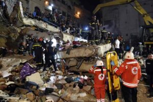 Two adjoining residential buildings collapsed in Tripoli, Lebanon, on February 8, 2026. The incident killed at least 14 people and injured others.