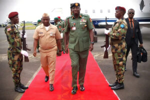 Nigeria’s Army Boss Arrives in Liberia for 69th Armed Forces Day Event