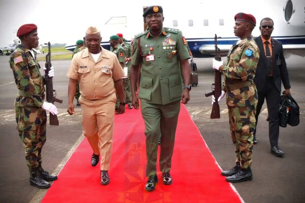 Nigeria’s Army Boss Arrives in Liberia for 69th Armed Forces Day Event