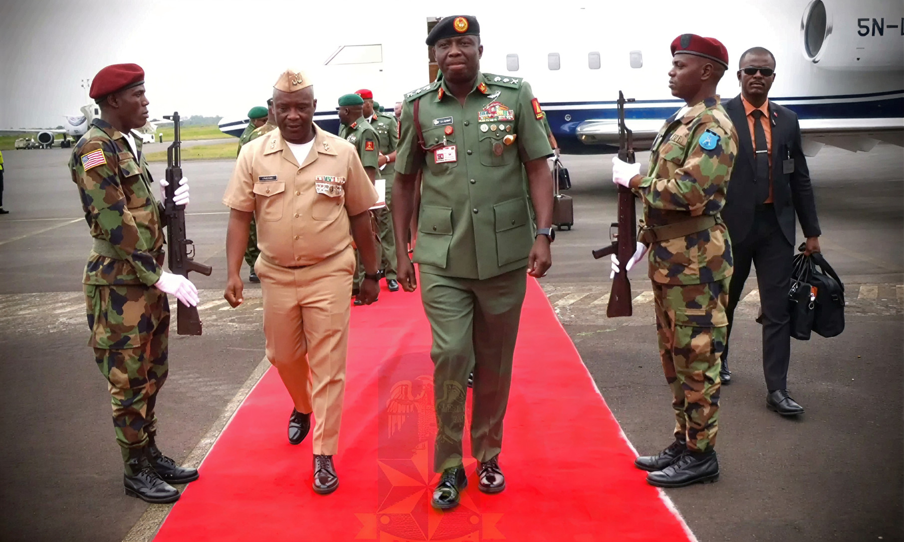 Nigeria’s Army Boss Arrives in Liberia for 69th Armed Forces Day Event