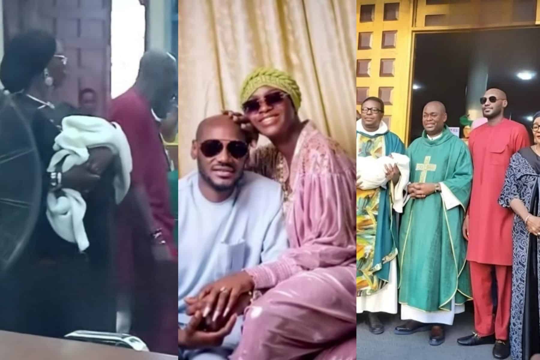 Singer 2Face Idibia and wife, Natasha, dedicate their child (photos)
