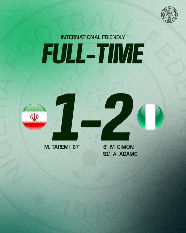 Nigeria Defeats Iran By Two Goals To One