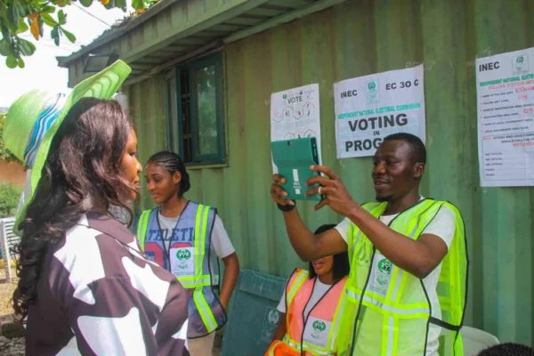 Voter during accreditation at a polling unit