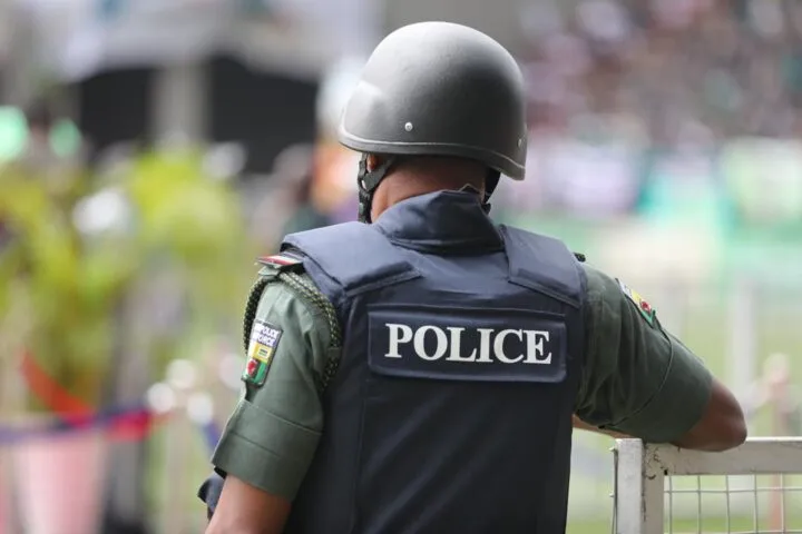 Security cordoned area as two police officers killed as hoodlums attack Abia station in Aba.