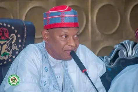 Governor Abba Kabir Yusuf of Kano State presenting empowerment cash grants to female beneficiaries during a ceremony in Kano.